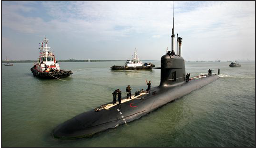 เรือดำ􀄇นํ้าชั้น Scorpene ของมาเลเซีย